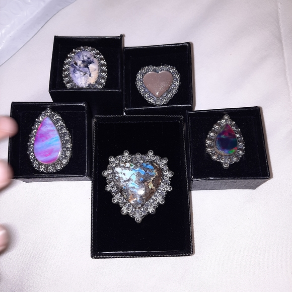 925 Sterling Silver Genuine Russian Azurite Ring - Picture 11 of 11